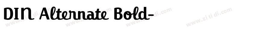 DIN Alternate Bold字体转换